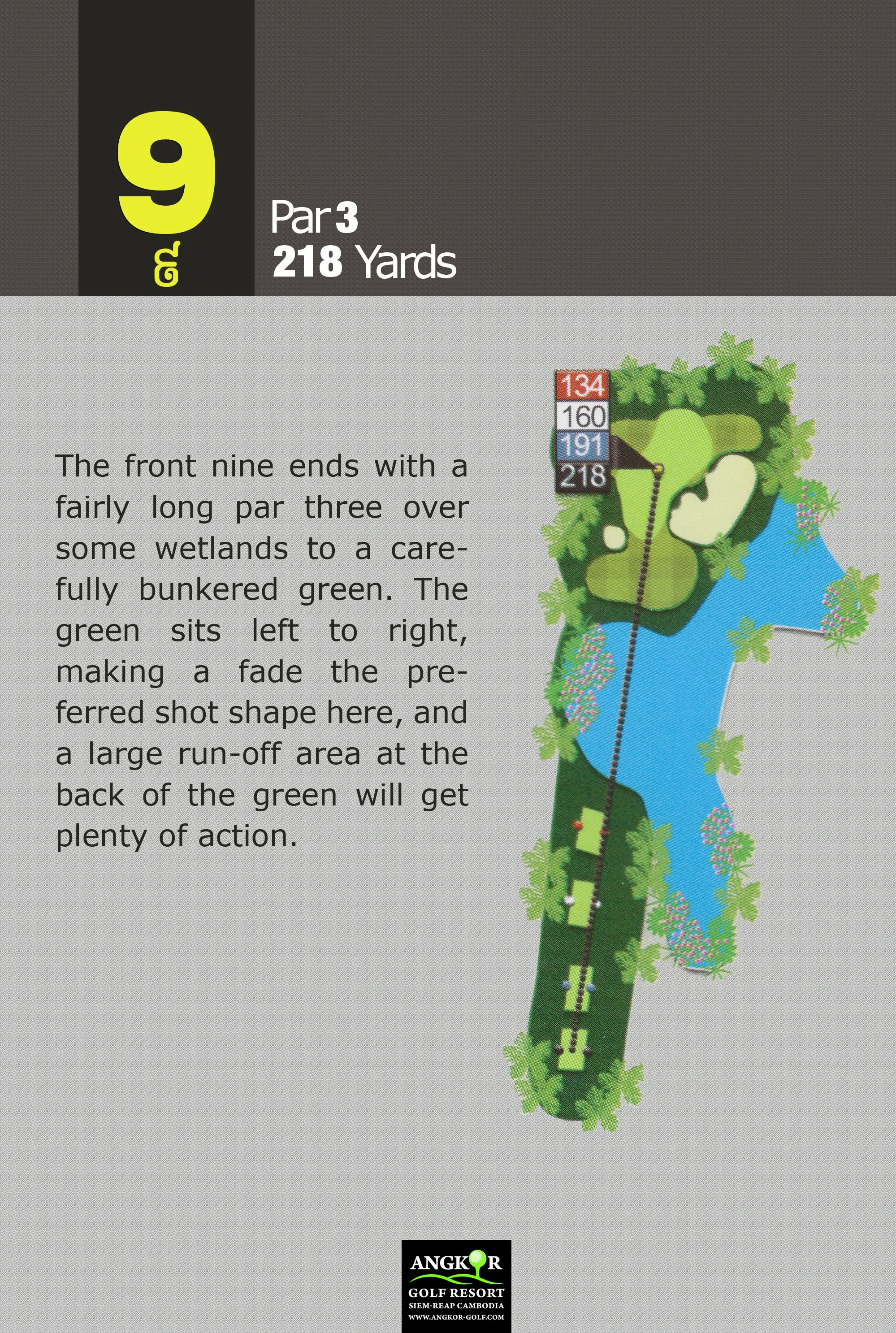Hole 9 - Par 3 218 Yards
