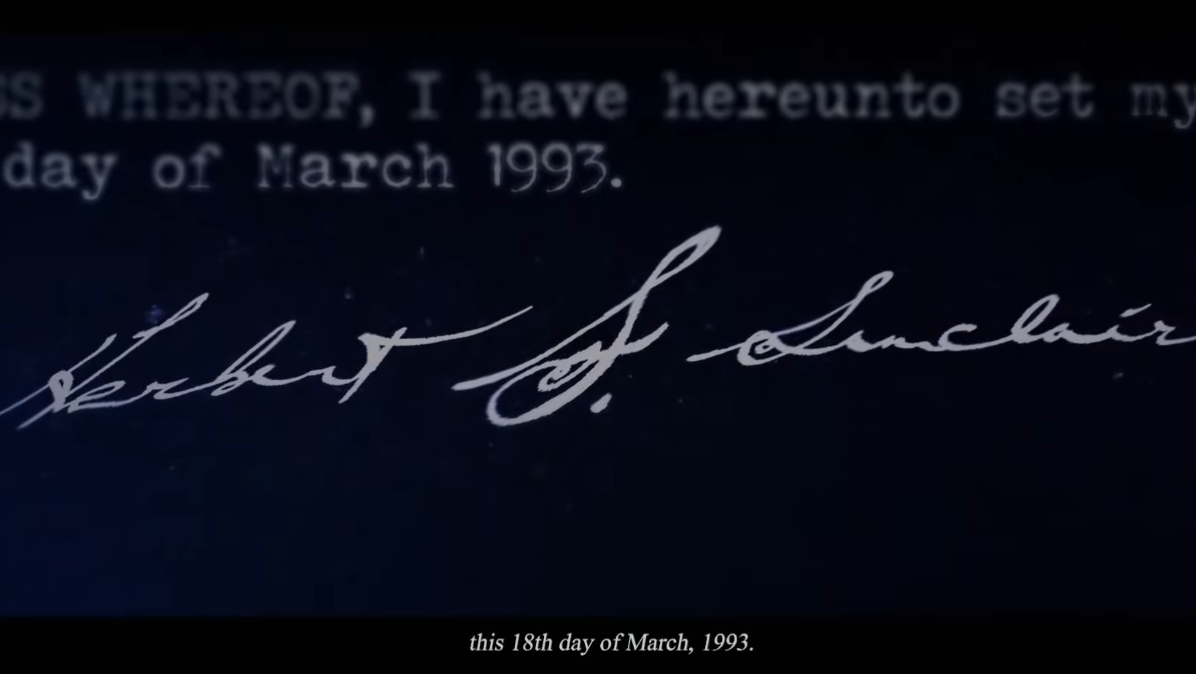 Screenshot from intro of Blue Prince stating the game is set in March, 1993.