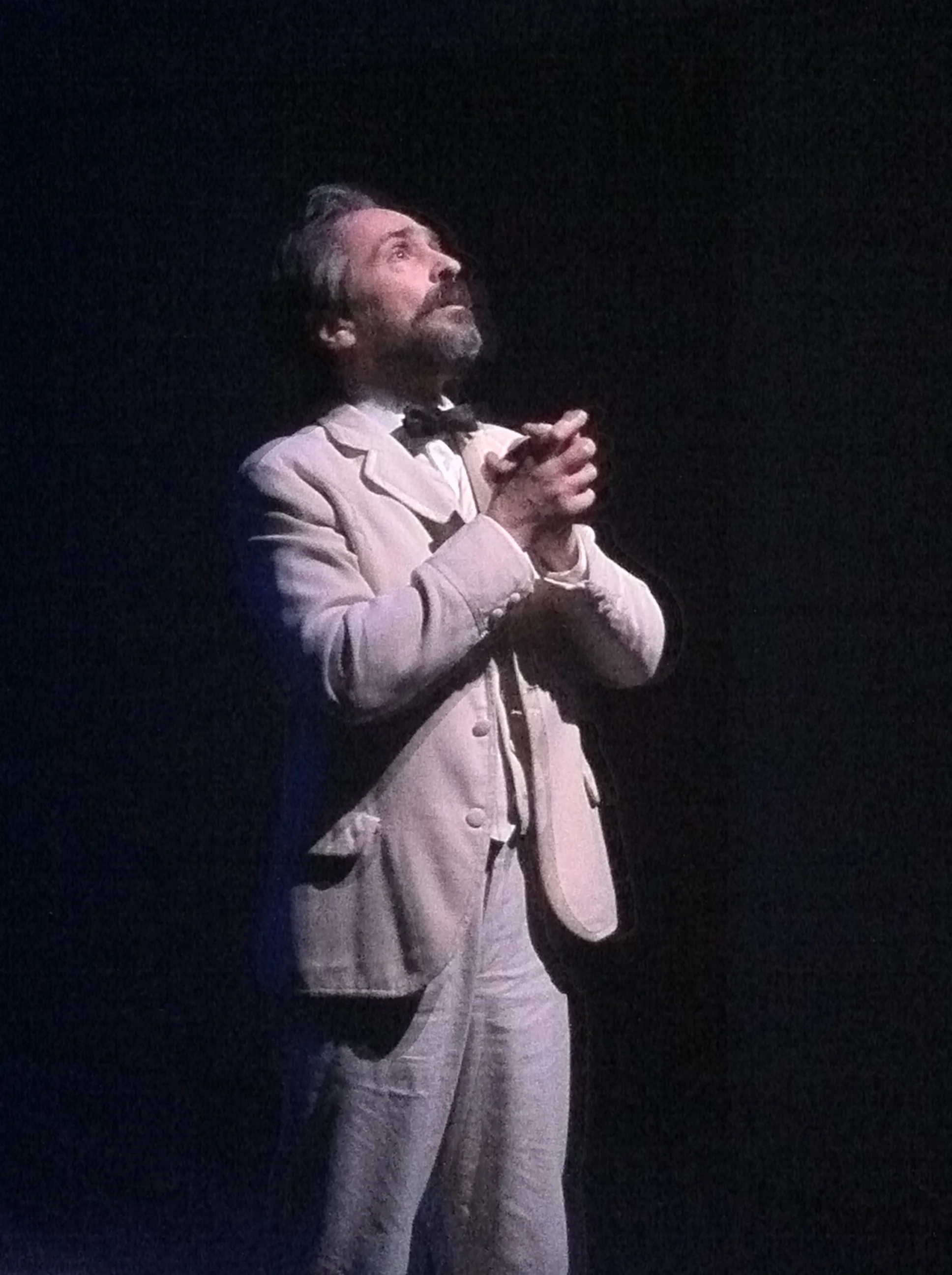 Simon Gregor perhaps in supplication to Lyn Gardner