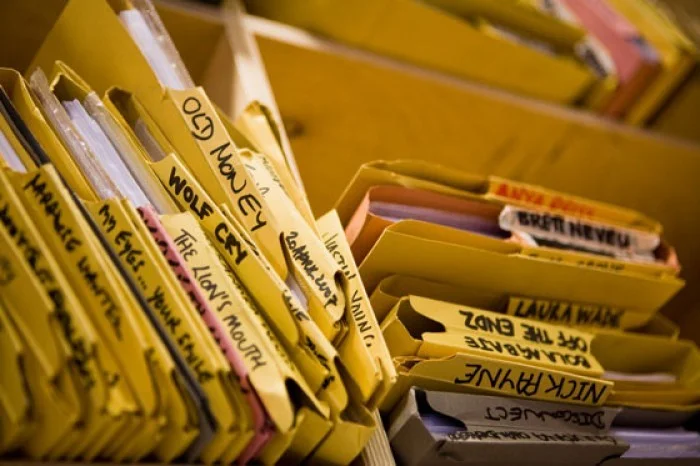 Play files in the Literary Department at the Royal Court Theatre