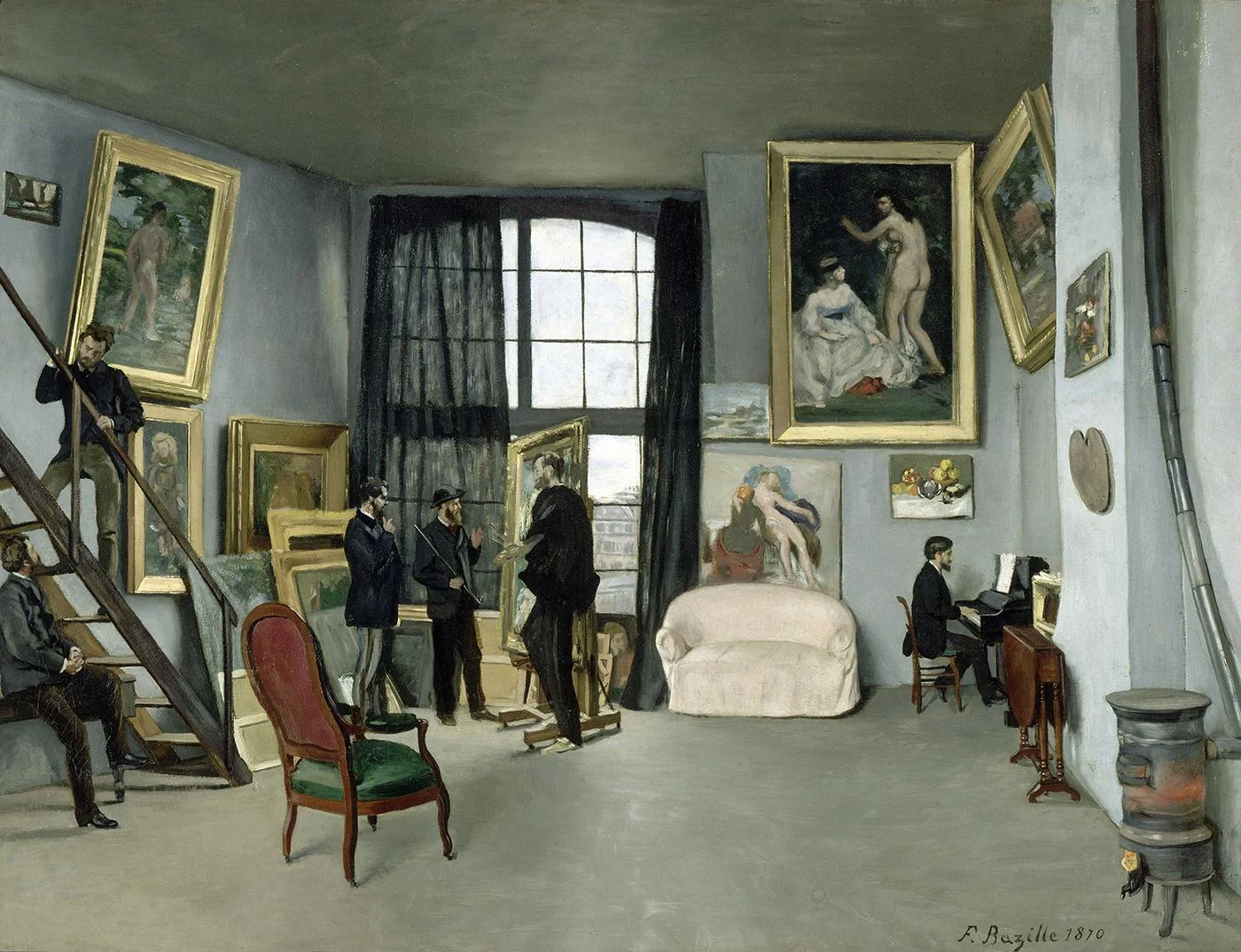 Bazille Mon Atelier (1869-70)