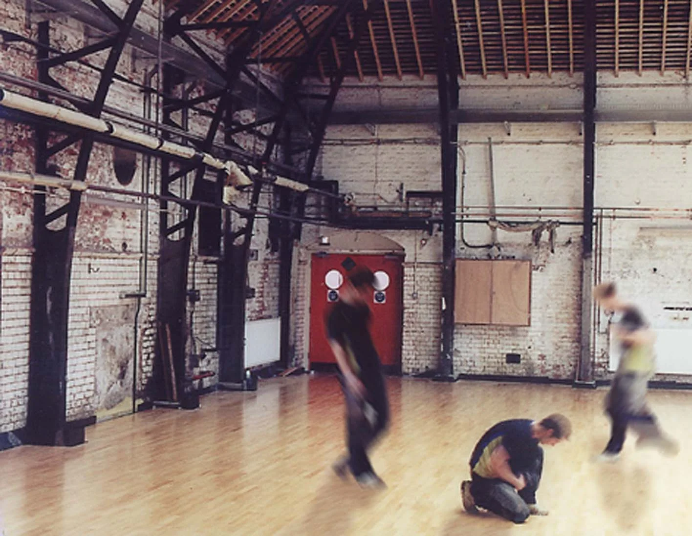 Students performing in Royal Holloway's Boilerhouse Theatre