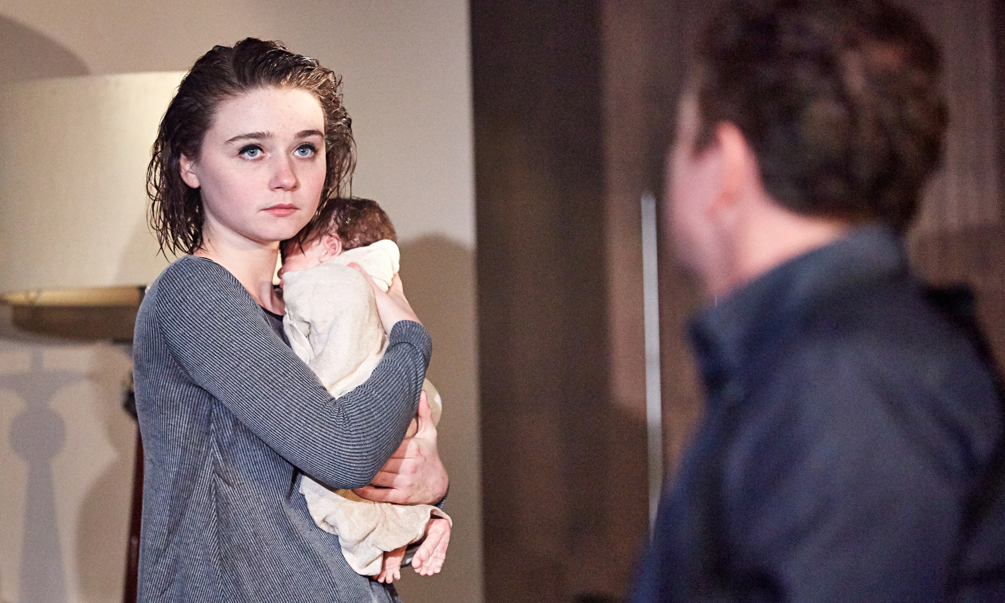 Jessica Barden and Martin Marquez in Blasted (Sheffield, 2015): photo Mark Douet