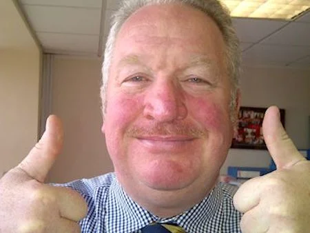 Self-confessed rugby nut Mike Penning supporting the England Team or something.