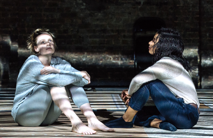 Romola Garai and Lara Rossi in The Writer by Ella Hickson (Almeida, 2018). Photo: Manuel Harlan