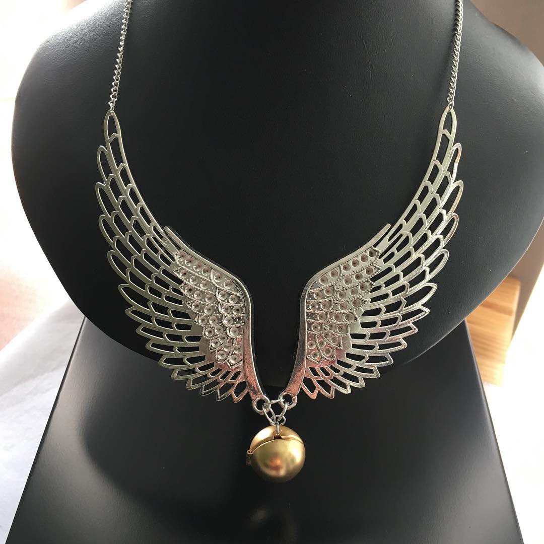 Prototype of my new Golden Snitch statement necklace