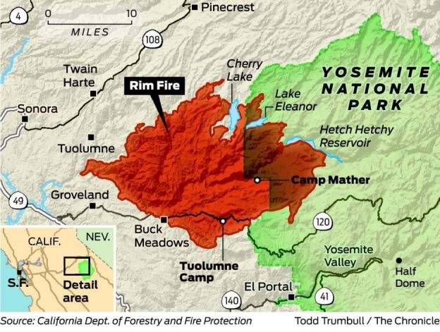 Map of fire area
