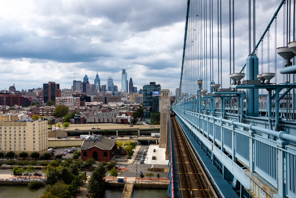 Write Lighting Ben Frankin Bridge Philly PA Urban Cityscape Photography.jpg
