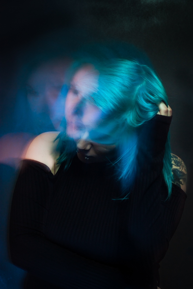 Write Lighting Multiple Exposure Portrait Photography Blue Hair.jpg