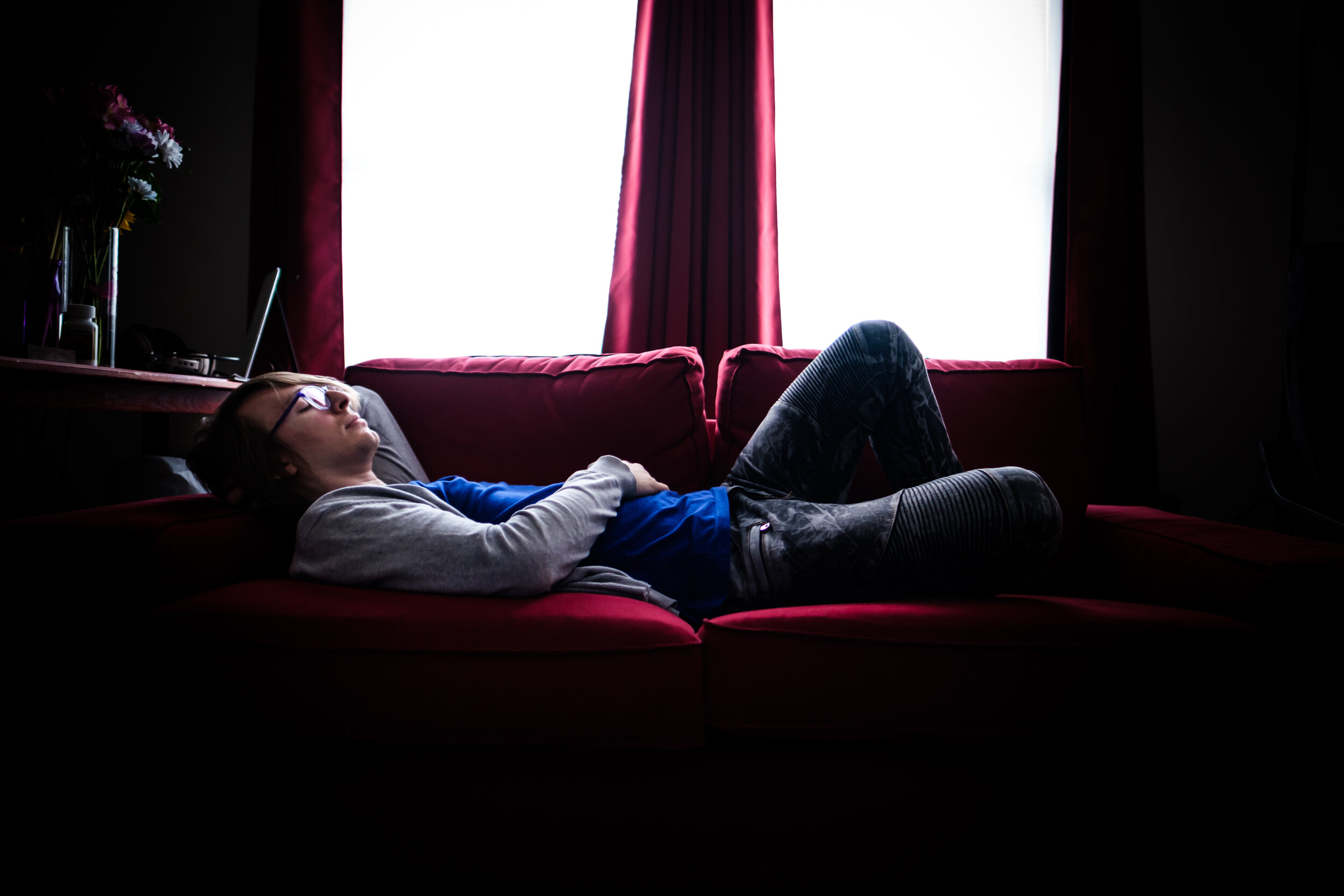 Relaxing Window Light Portrait Red Write Lighting.jpg