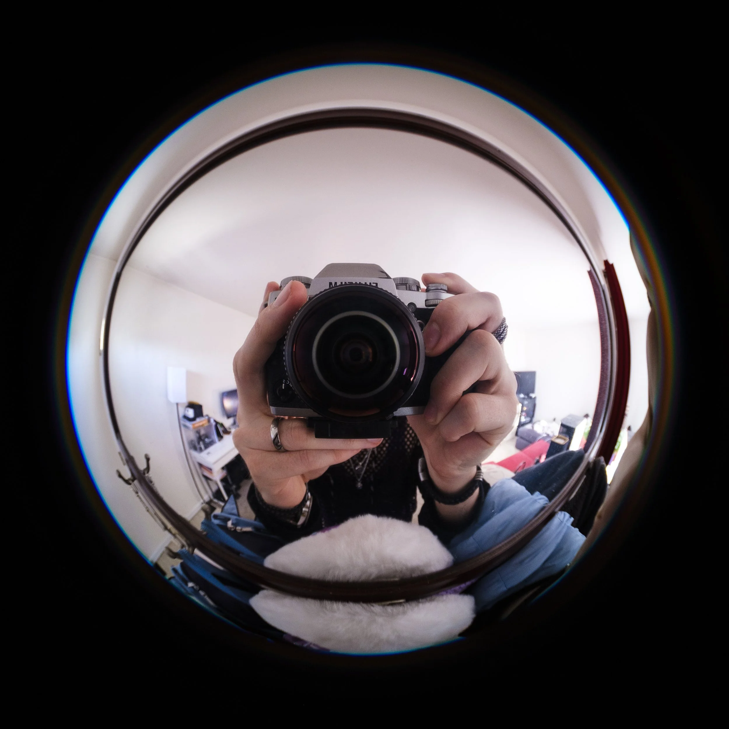 Fisheye Lens Fujifilm Camera Mirror Portrait Write Lighting.jpg