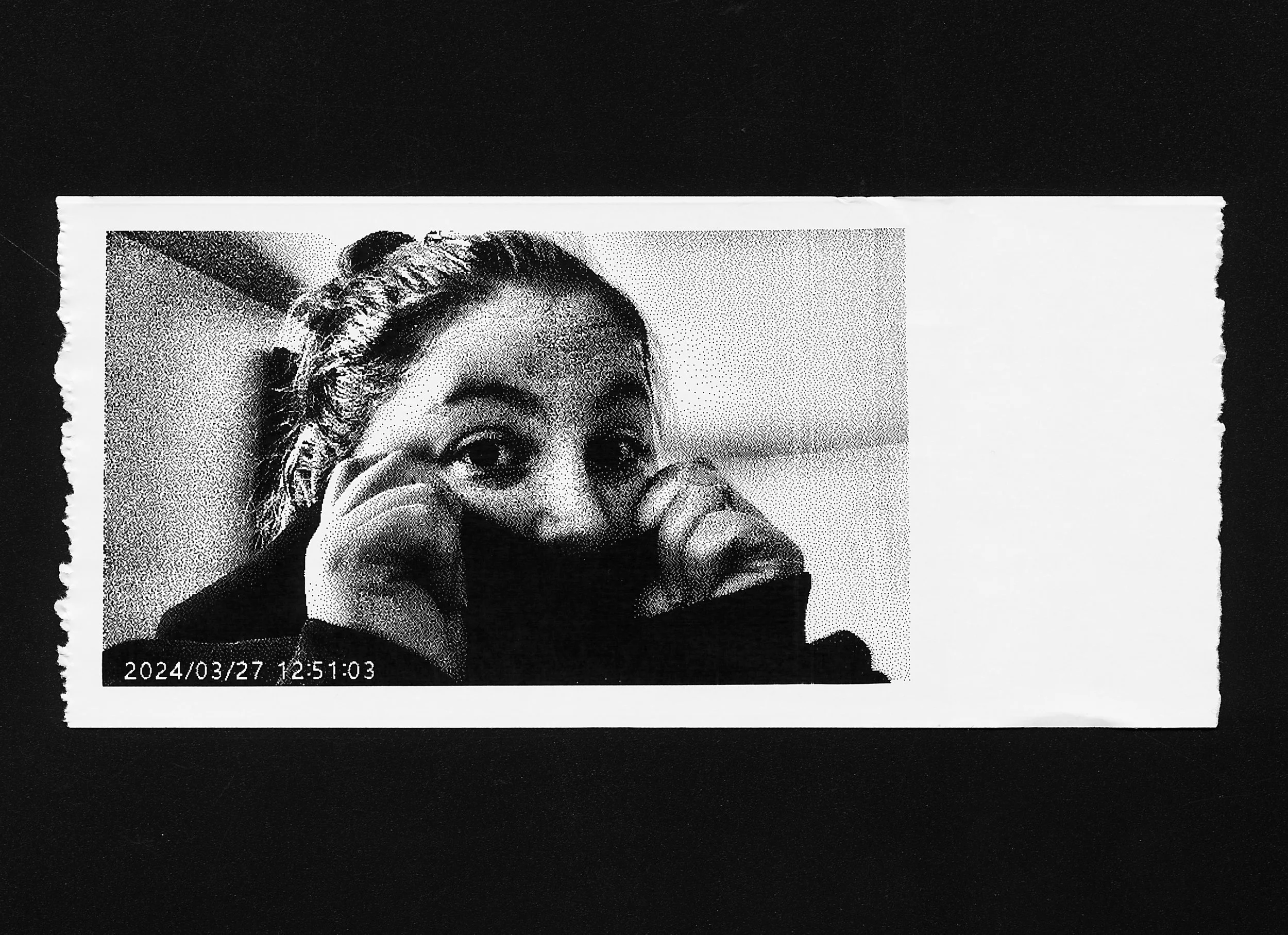 Thermal Print Creative Portrait Black And White Write Lighting.jpg