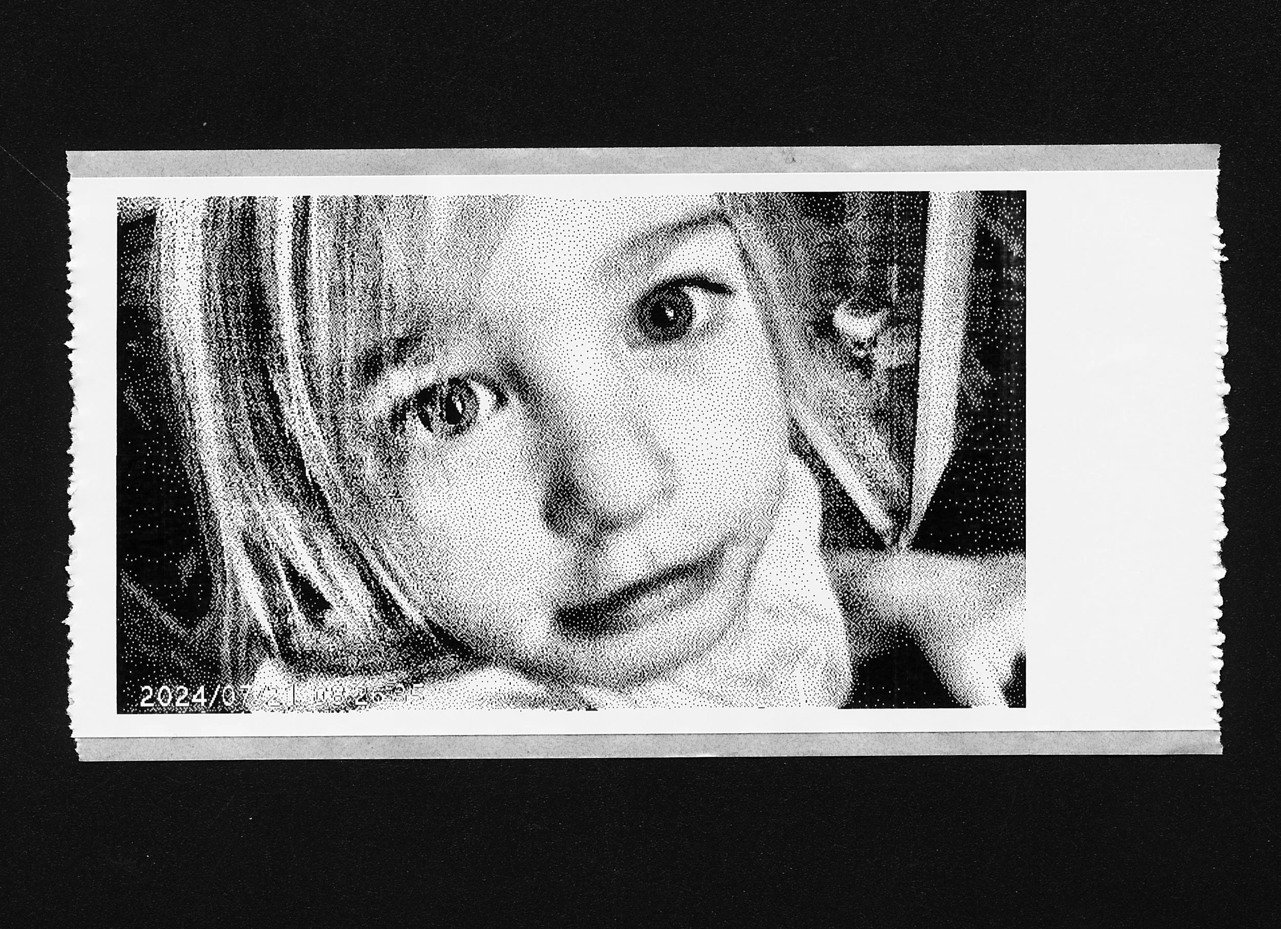 Thermal Print Child Portrait Black And White Write Lighting.jpg
