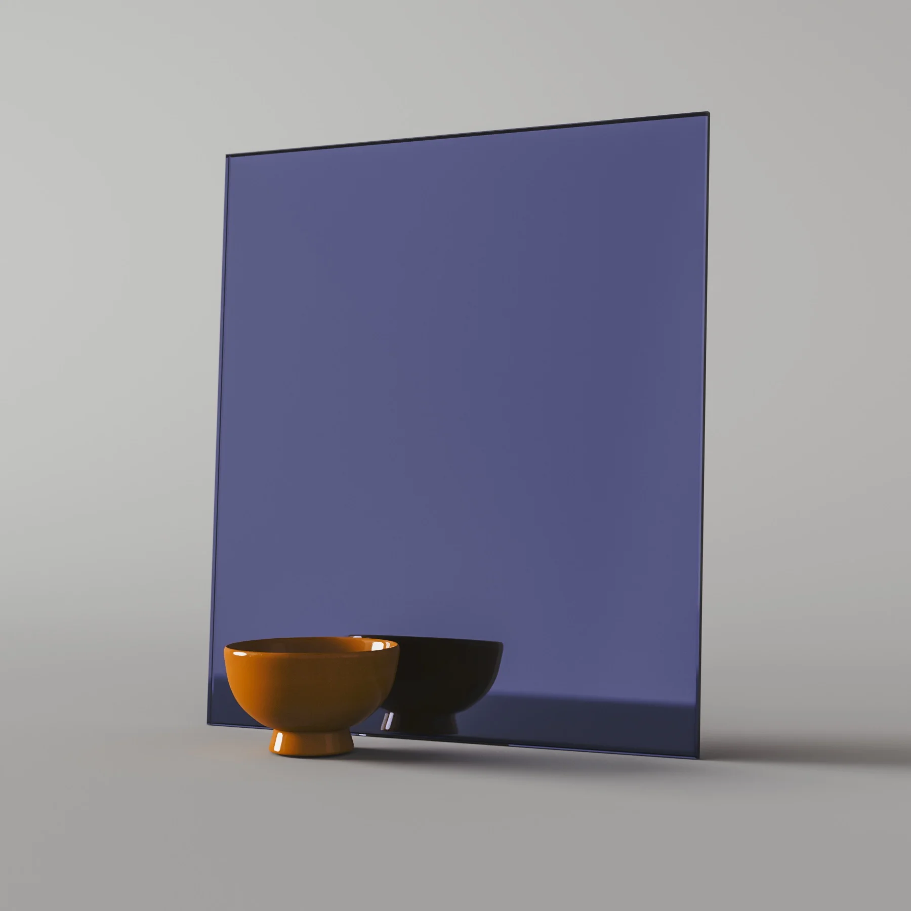 Studio photo of purple mirror sample by Color &amp; Mirror