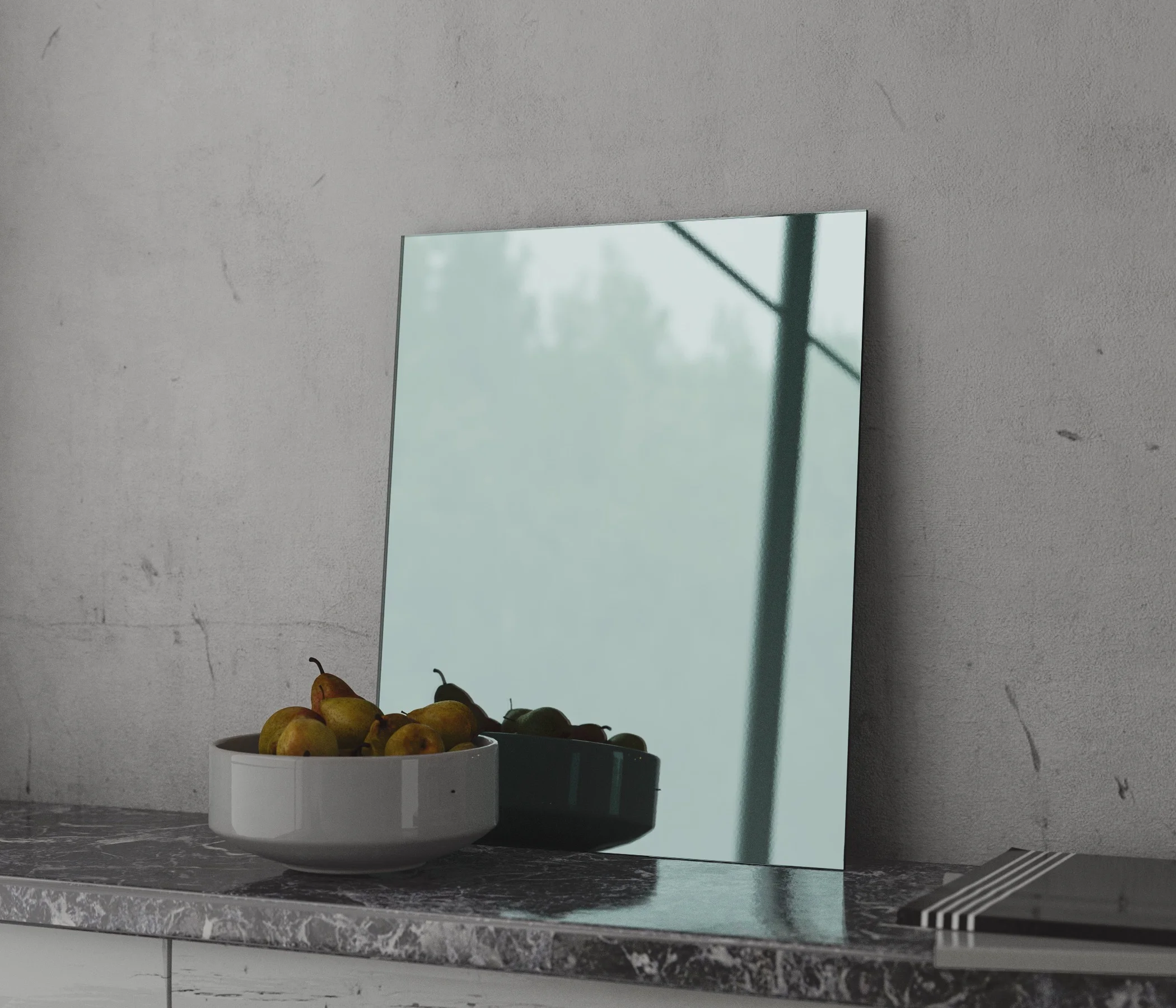 Studio photo of aqua mirror swatch by Color &amp; Mirror