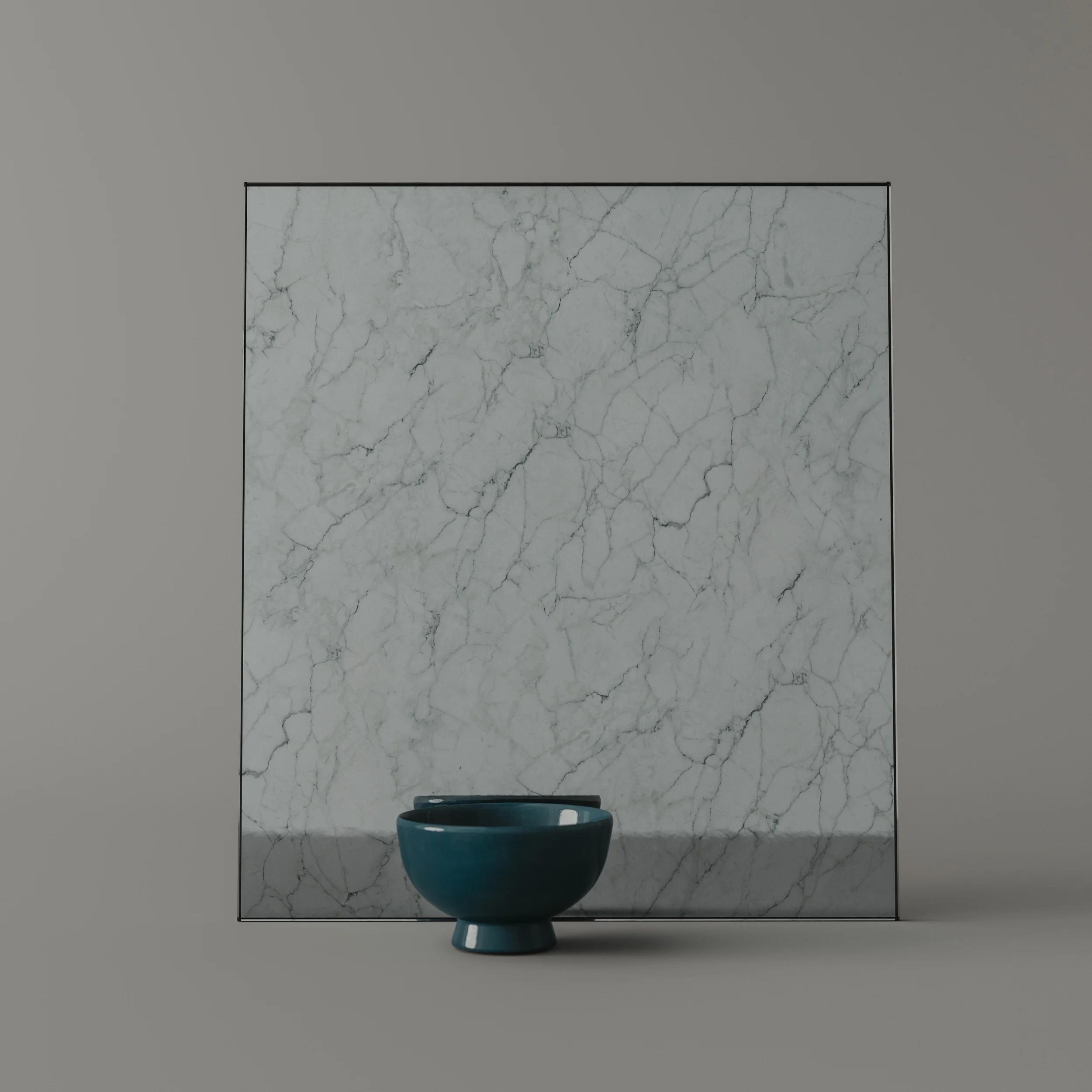 Studio photo of marbled mirror swatch by Color &amp; Mirror