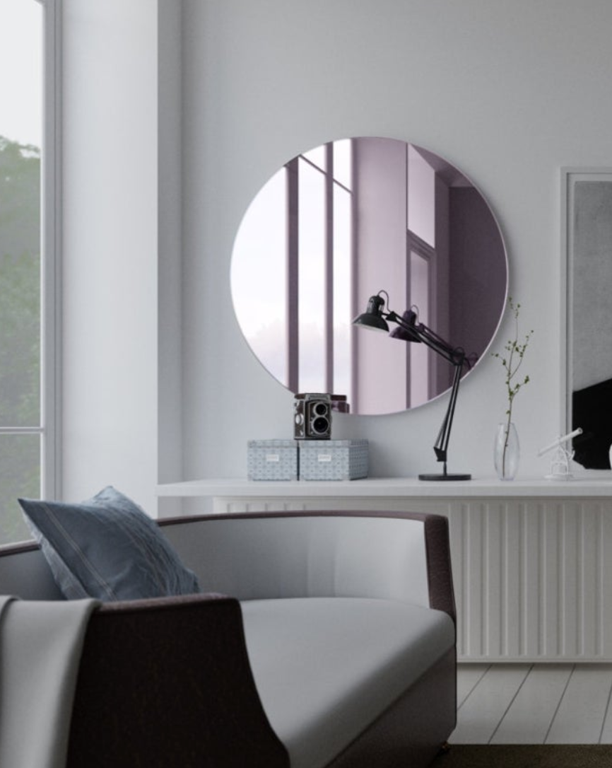 Another light pink round mirrorl
