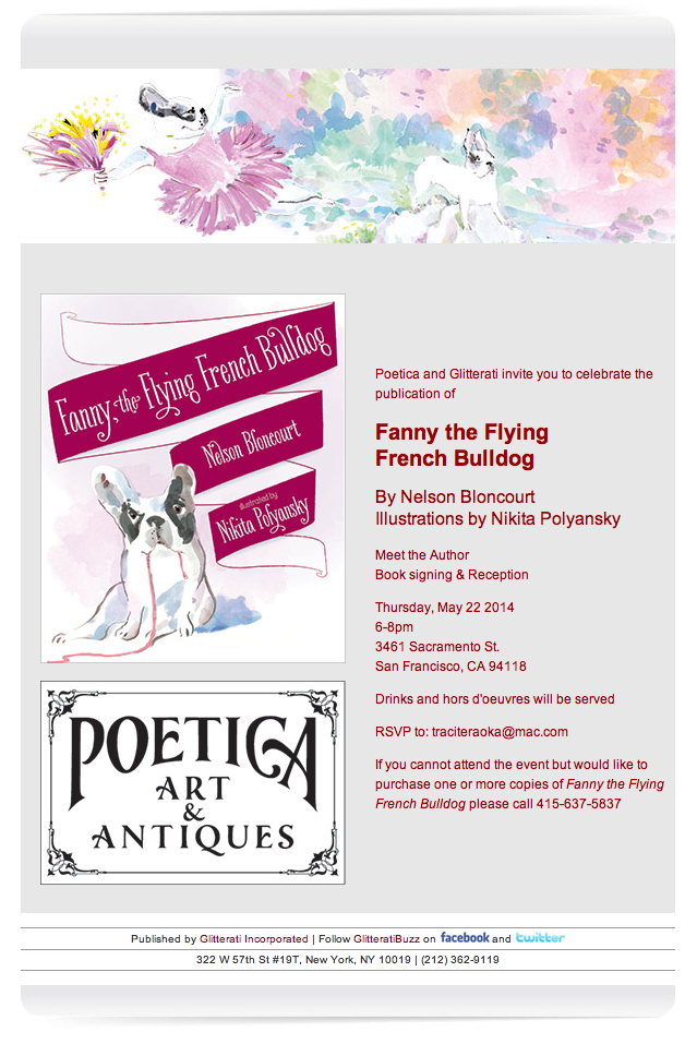 Nelson Bloncourt is a creative wonder in San Francisco.&nbsp; Known for his gorgeous shop, Alabaster in Hayes Valley and always in demand for his "eye" and wisdom.&nbsp; Frannie his beloved dog passed away last year.&nbsp; Nelson's love and desire t…