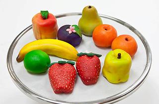 Beautifully handmade marzipan at Fancy Cakes by Leslie.