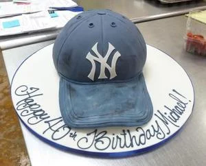 baseball hat cake