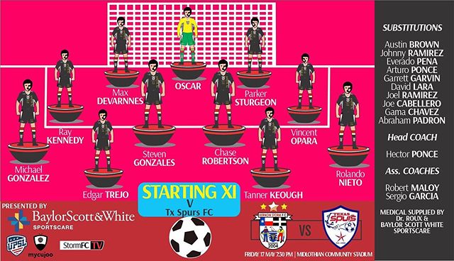 Tonight’s game starting line up!
WE ARE STORM!!