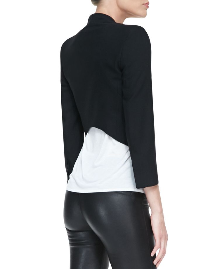 Cropped Tuxedo Blazer