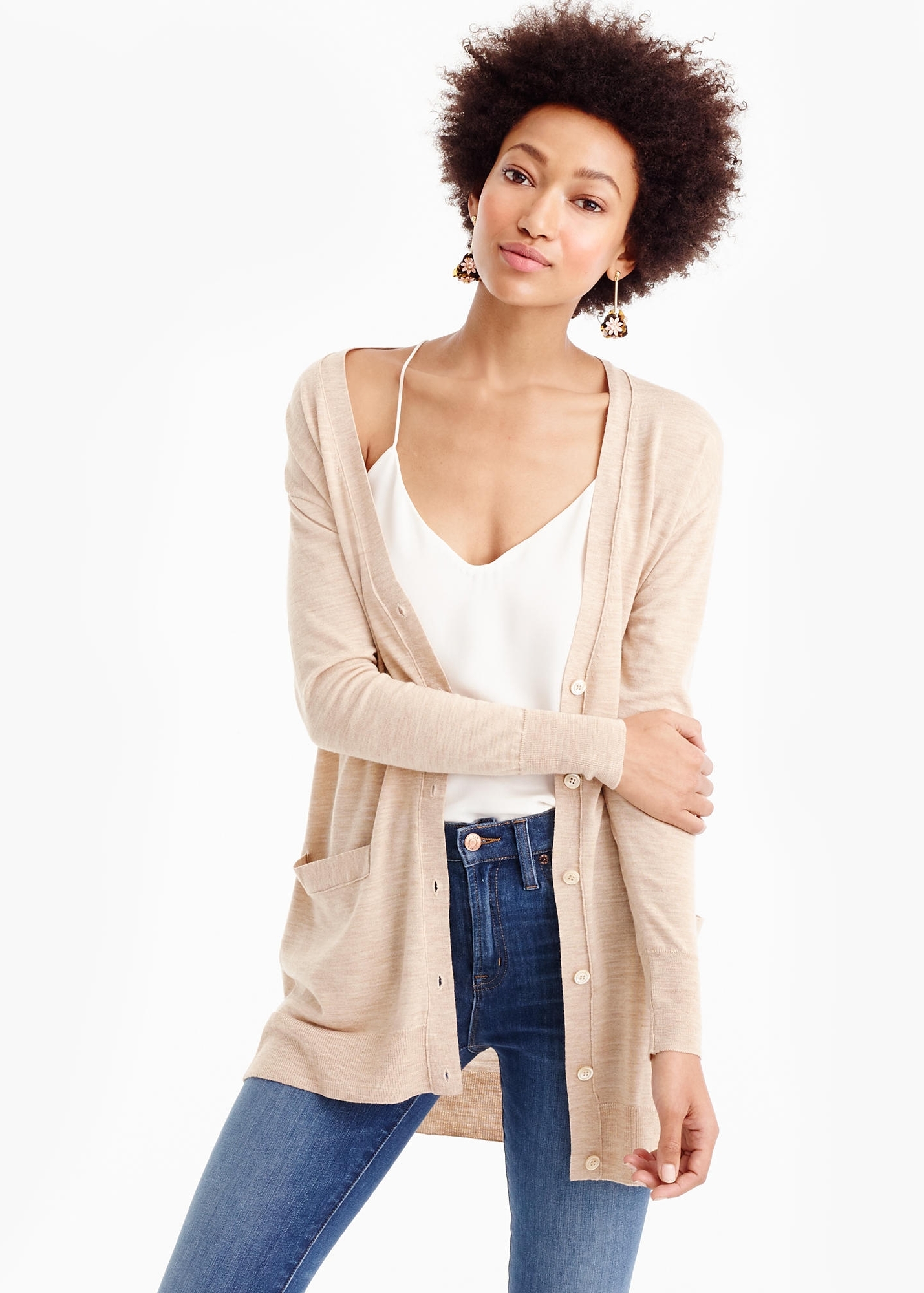 Oversized merino wool cardigan