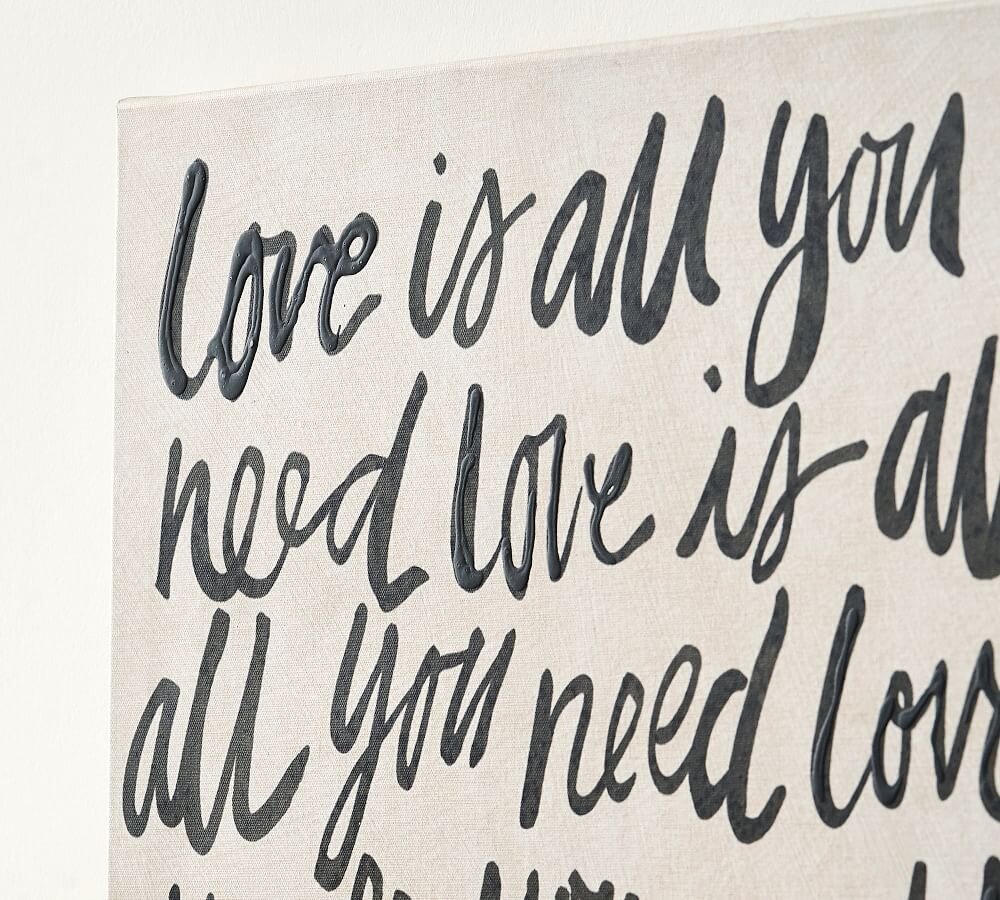 Love Is All You Need Wrapped Canvas Print