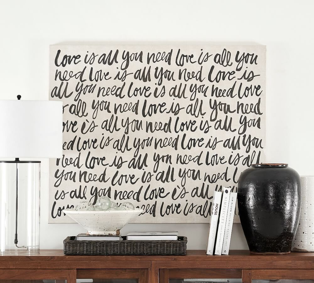 Love Is All You Need Wrapped Canvas Print