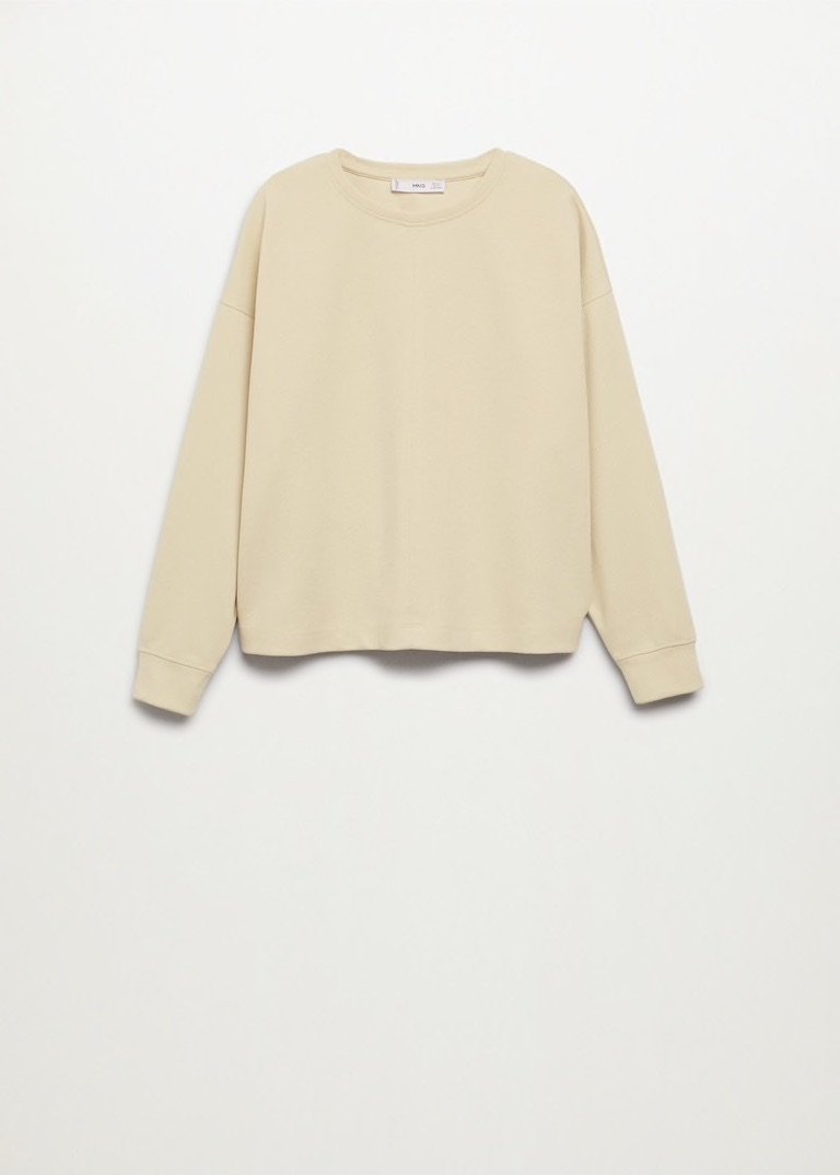 Oversized Textured Sweatshirt