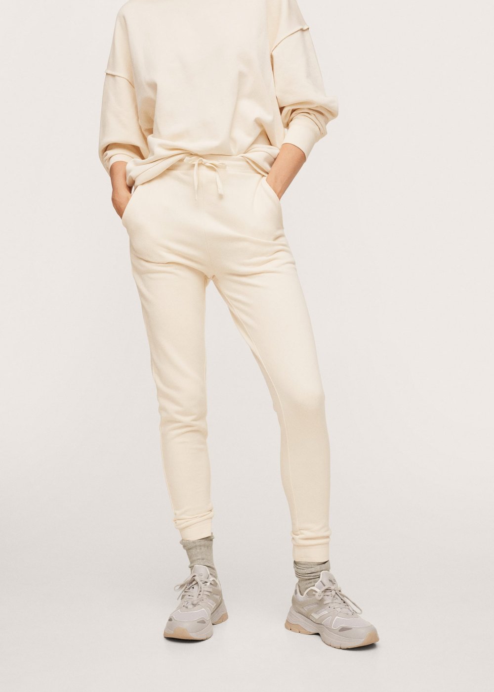 Cotton Jogger-Style Trousers