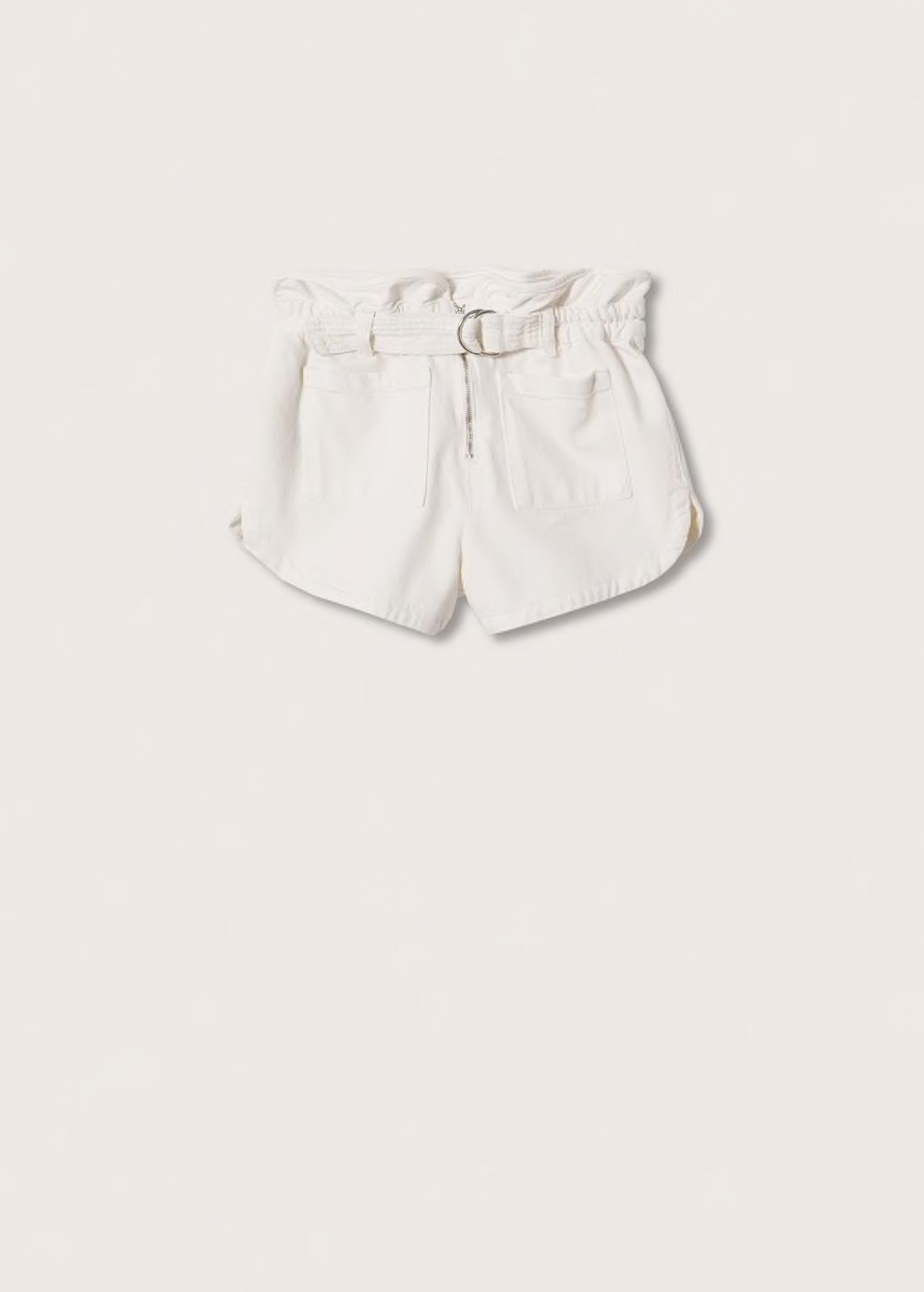 Paperbag Denim Shorts