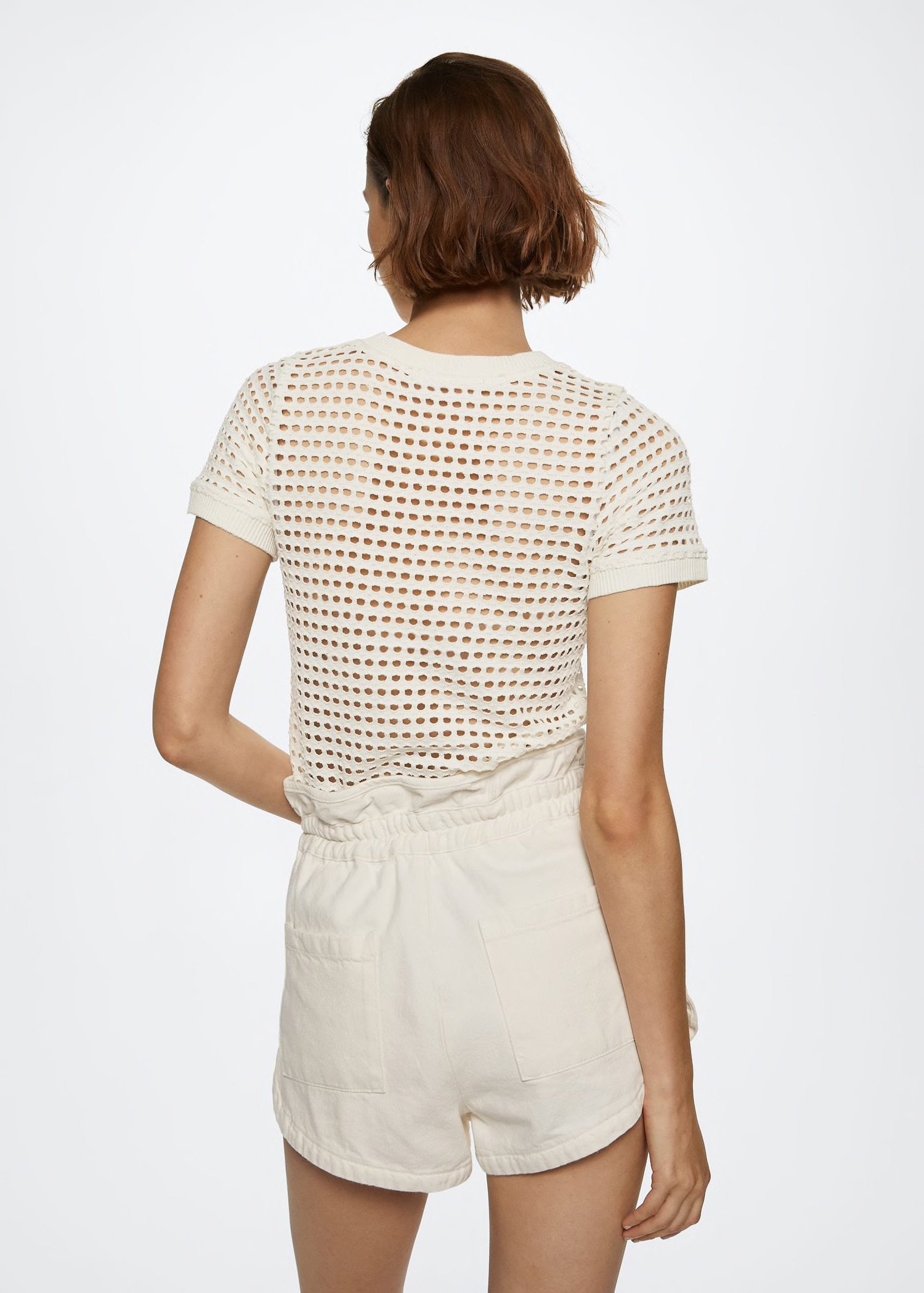 Openwork Cotton-Blend T-shirt