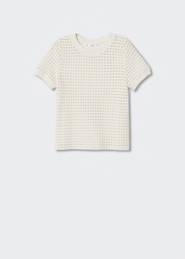 Openwork Cotton-Blend T-shirt