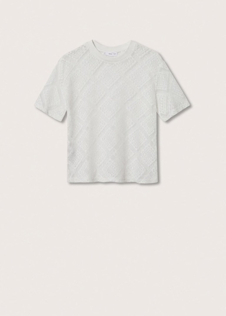 Openwork Knit T-Shirt