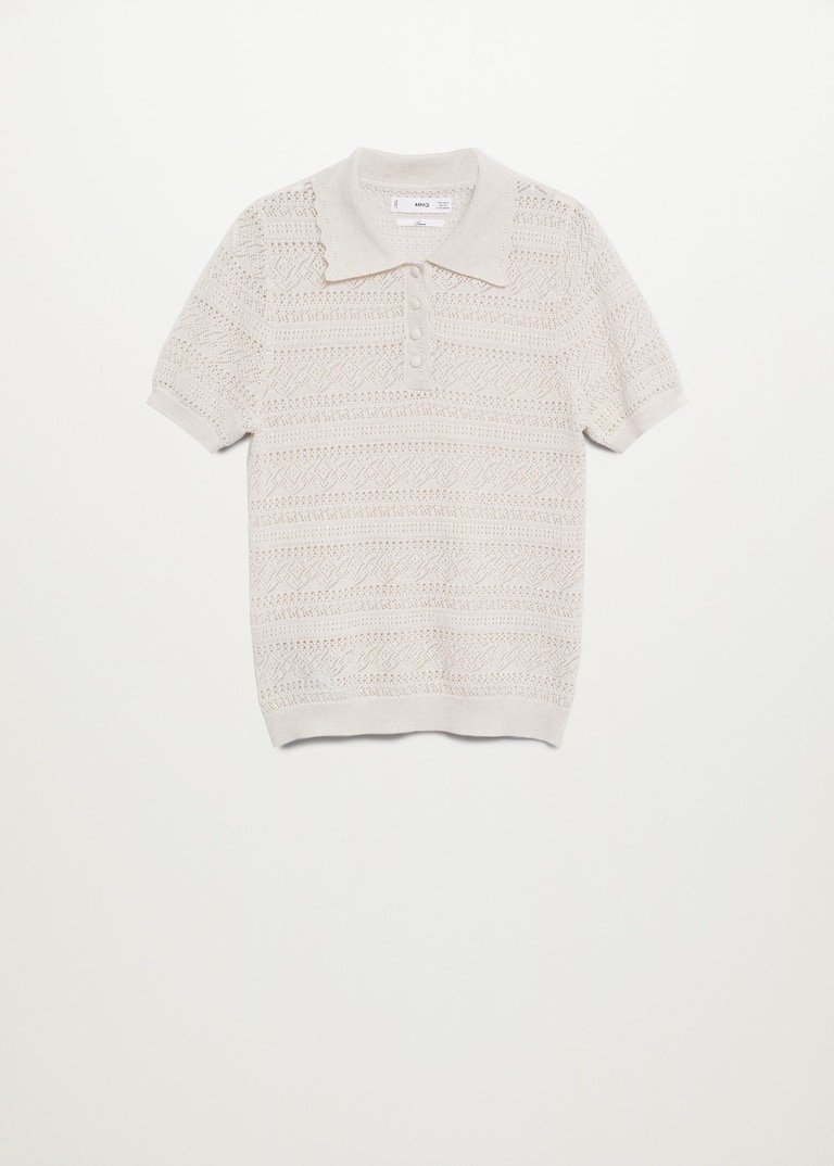 Openwork Knit Polo