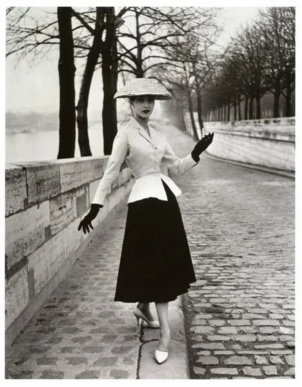 Christian Dior's iconic image as a part of "The New Look" campaign.