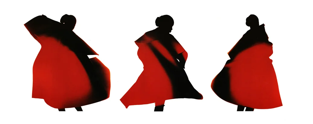 Yohji Yamamoto Red Coat, Naomi Campbell, 1986