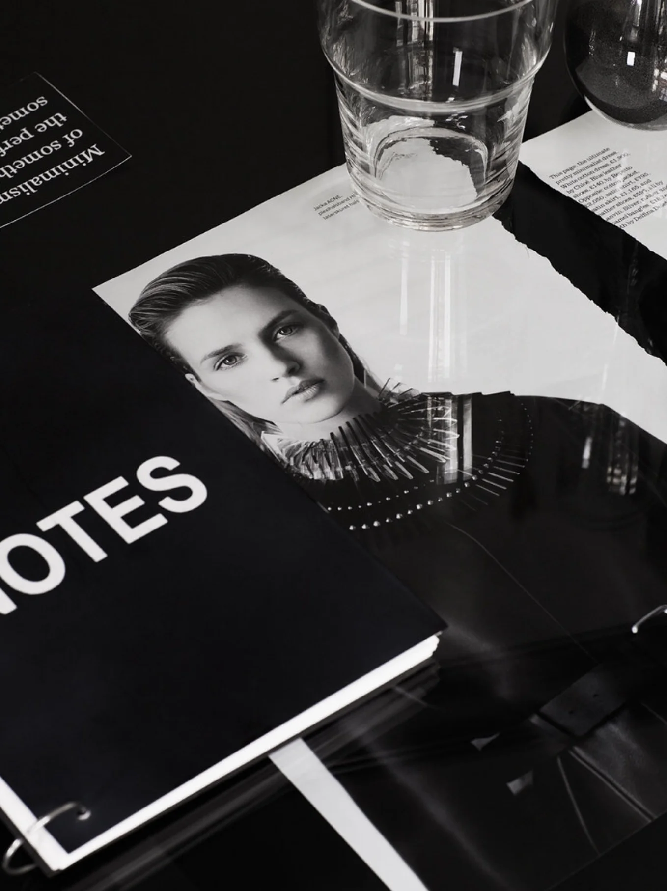 JM DISPLAY monochrome clippings and table detail