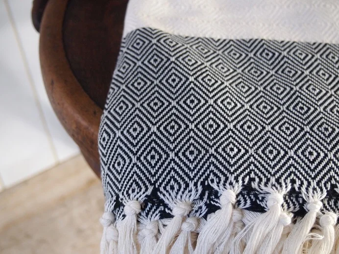 Checked Turkish Cotton Blanket