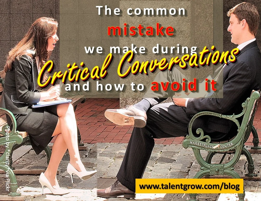 The common mistake we make during critical conversations and how to avoid it