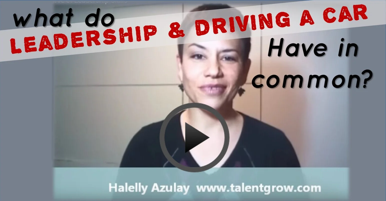 Halelly Azulay TalentGrow vlog what do leadership and driving a car have in common the learning curve of leadership