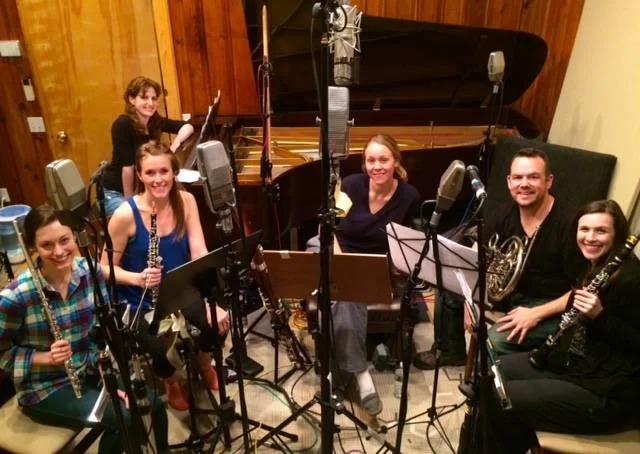 Special guests Anna Urrey, flute; Matthew Aubin, horn; and Whitney Gardner, piano; joined us for one of Decruck's larger works for chamber ensemble, Chant Lyrique