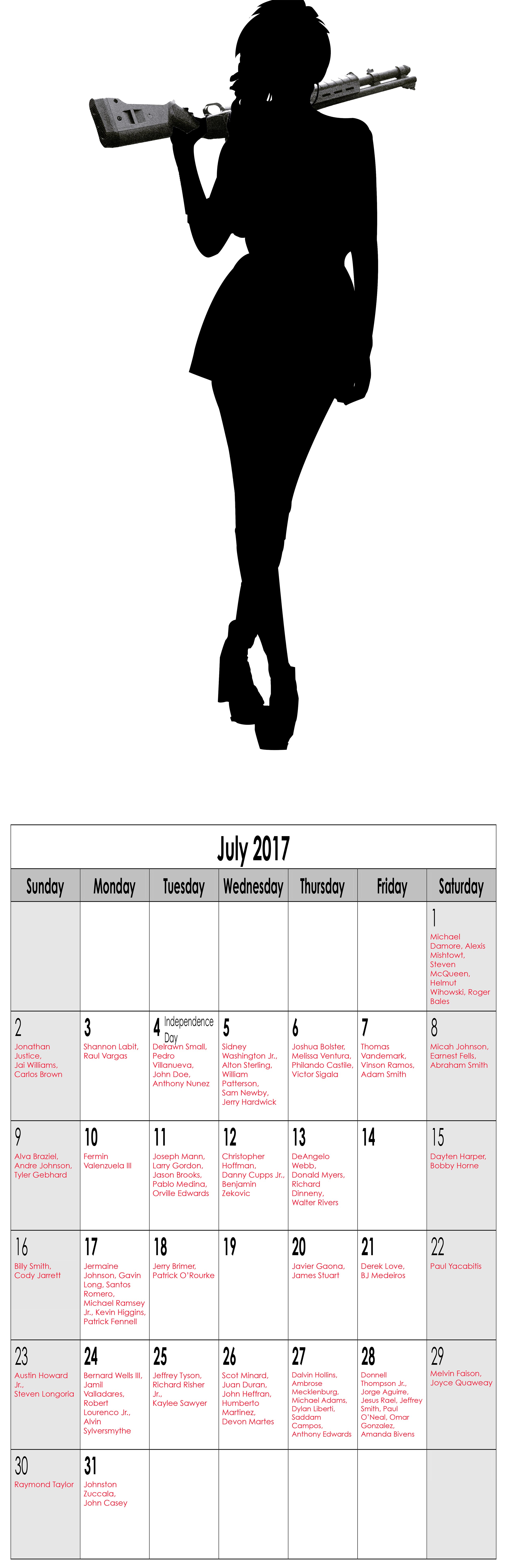 Year in Review (Miss July), 2016, Archival Pigment Print, 11"x34"