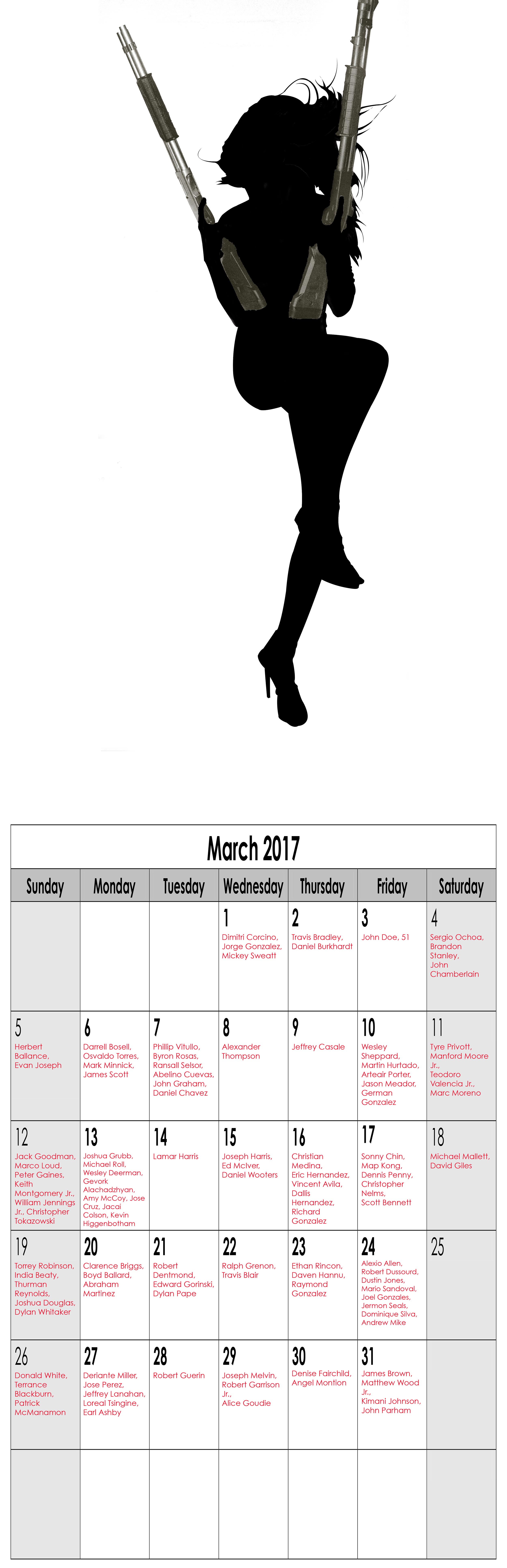 Year in Review (Miss March), 2016, Archival Pigment Print, 11"x34"