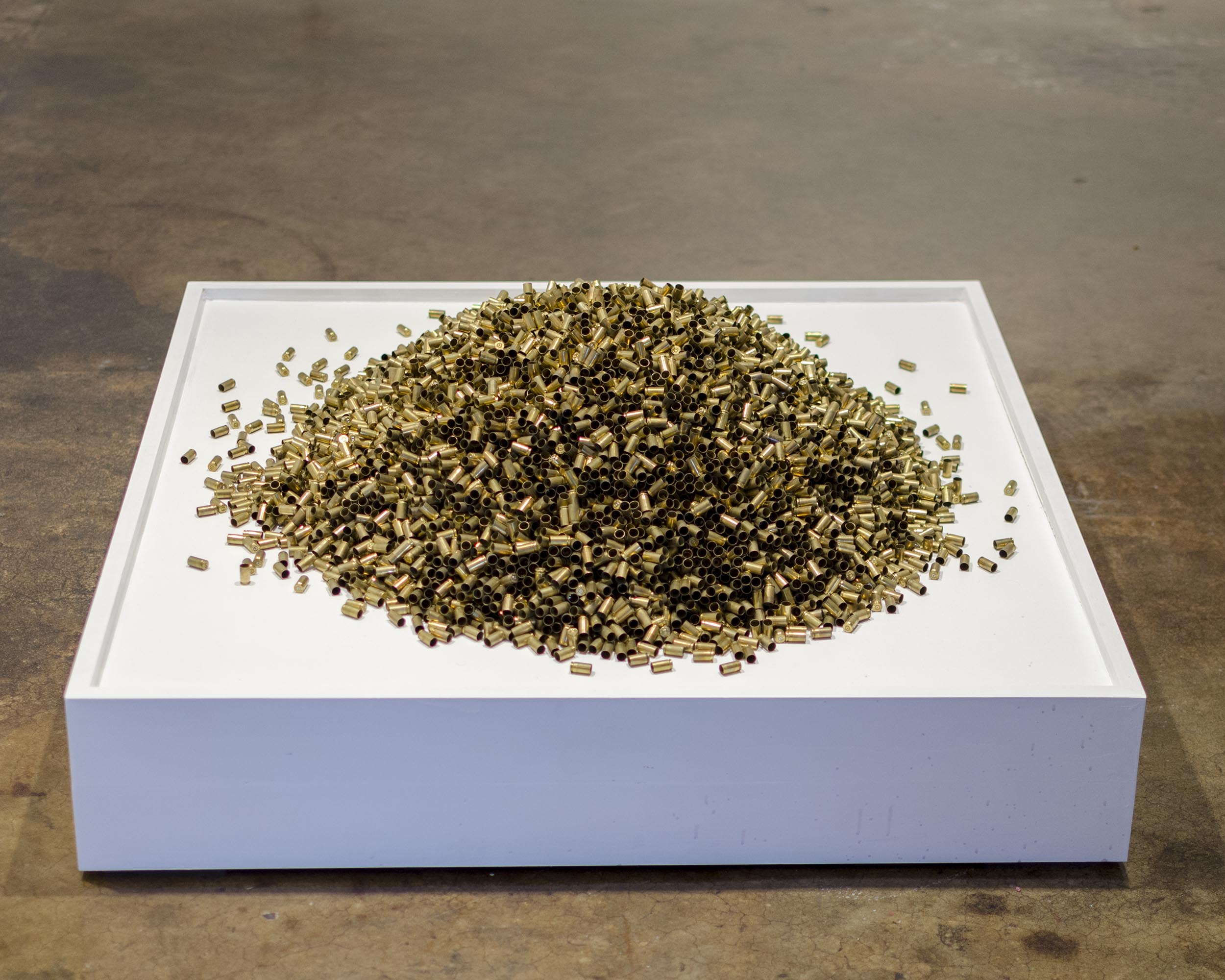 13,405, Empty Bullet Shells, 2016, 36"x36"x24"