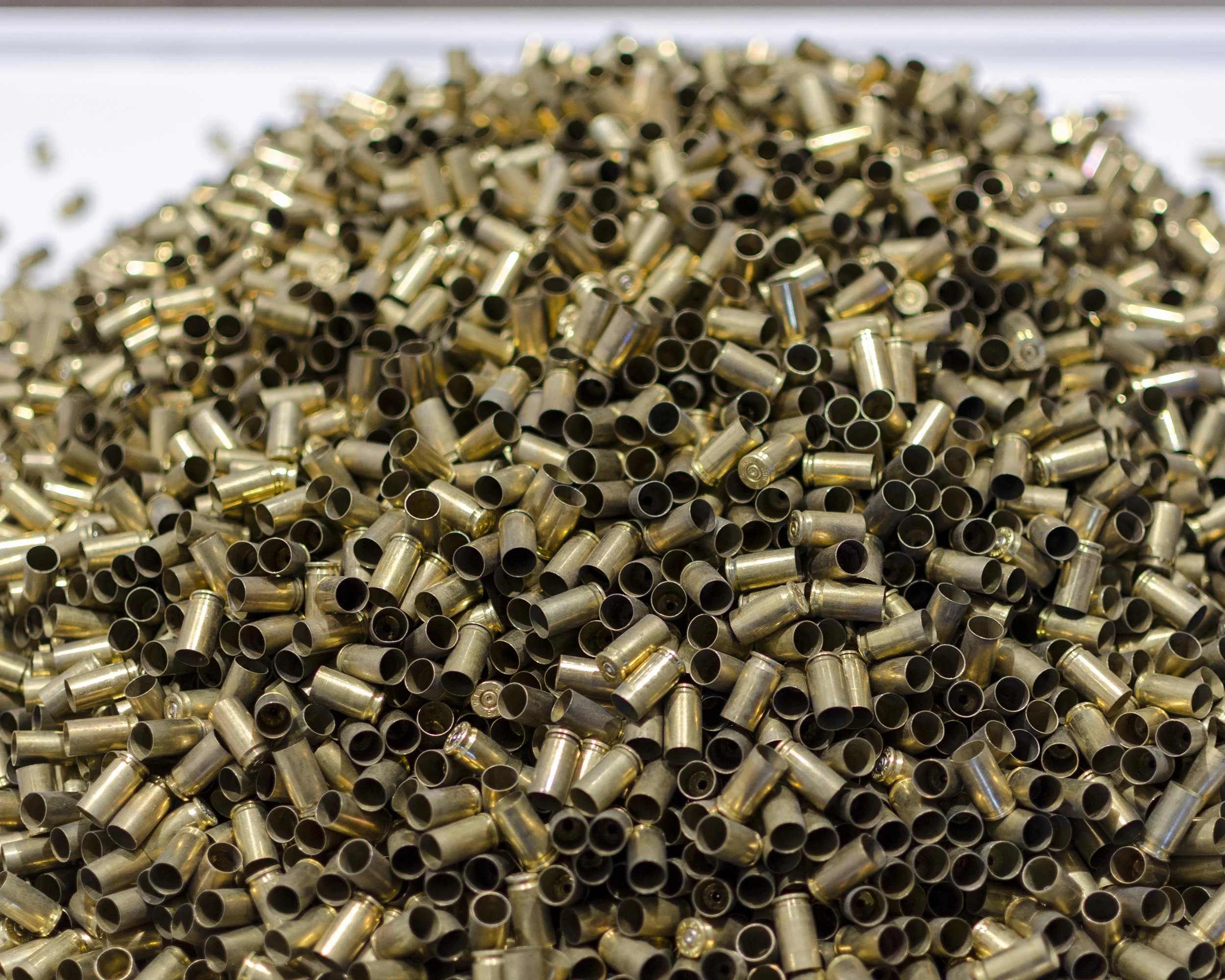 13,405, Empty Bullet Shells, 2016, 36"x36"x24"