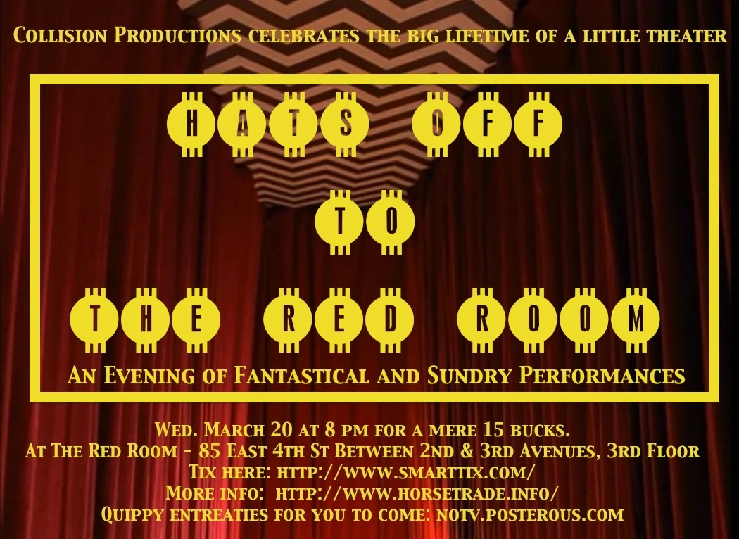 Week 32's Thing:  Hats Off to The Red Room - coming March 20