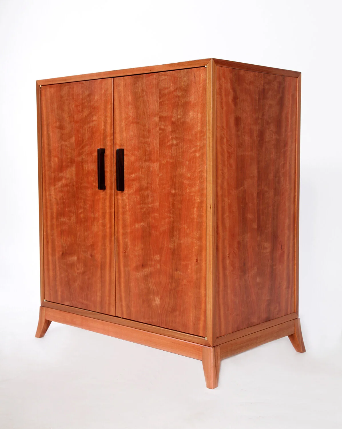 Liquor Cabinet in Makore with Madrone and Ebony Accents