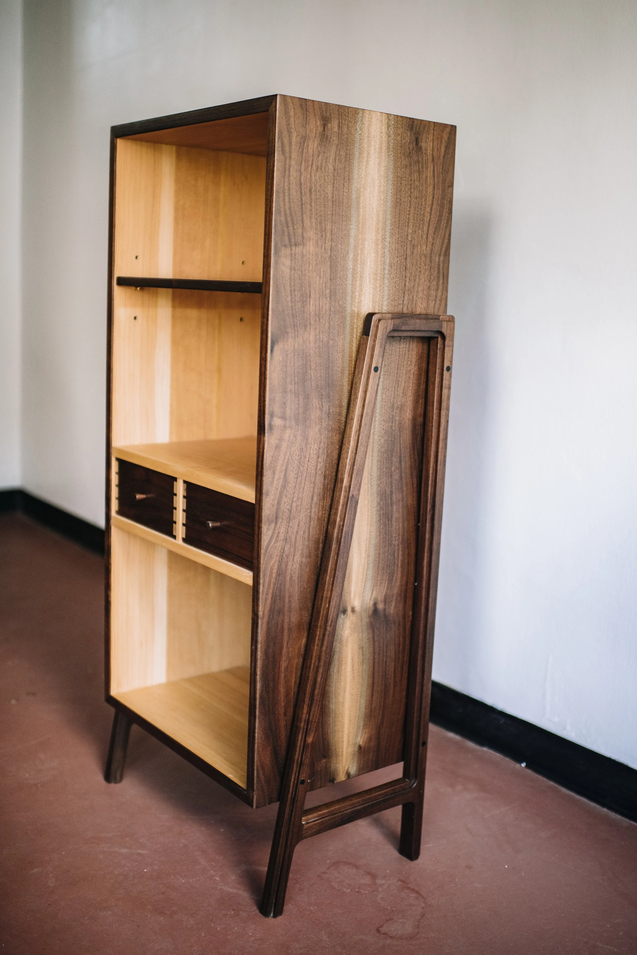 Media Tower in Walnut and Douglas Fir